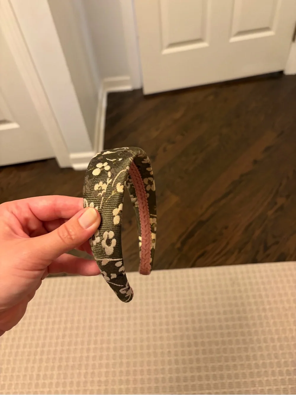 Pink & Olive Floral Headband from Florence Italy
